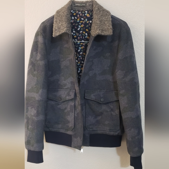 Paisley & Gray | Mens zip up Slim fit wool jacket - Picture 10 of 11